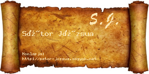 Sátor Józsua névjegykártya